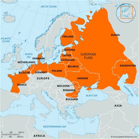 European Plain Map Location Facts Importance And Description