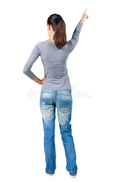Back View Of Pointing Woman Stock Photo Image Of Person Adult 44177856