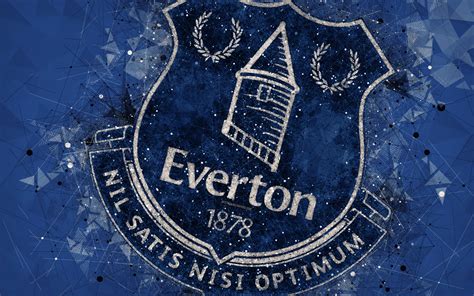 Download wallpapers Everton FC, 4k, logo, geometric art, English ...