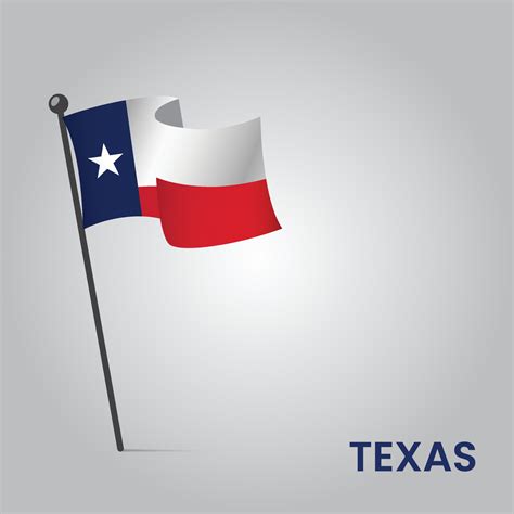 State Of Texas Waving Flag Texas Flag Texas Independence Day Vector