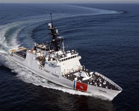 Warship The Uscgc Bertholf During Builders Trials In 2008 R
