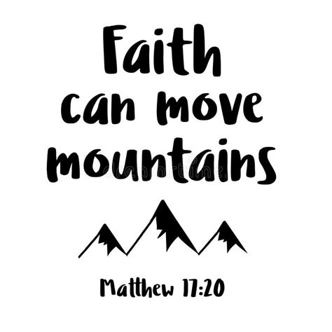 Hand Lettering Faith Can Move Mountains Bible Verse Christian Poster