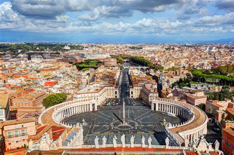 St Peters Square Vatican City High Quality Architecture Stock