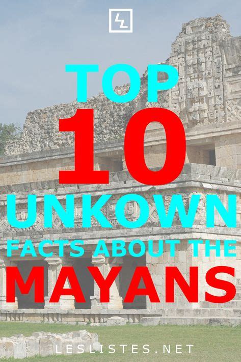 10 Unknown Facts About The Mayans That Will Suprise You Avec Images