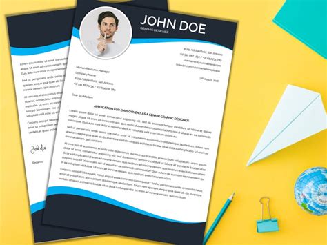 One Page Professional Curriculum Vitae Cover Letter Etsy