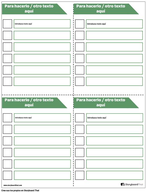 Plantilla De Lista De Verificación 6 Storyboard