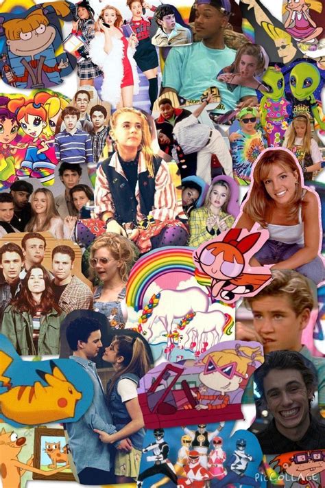 1990s Pop Culture Collage