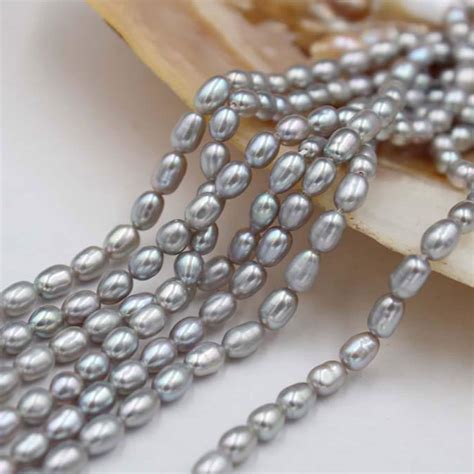 4mm 5mm Rice Seed Pearls Cultured Freshwater Pearl Strand Etsy