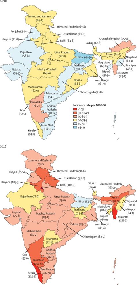 The Burden Of Cancers And Their Variations Across The States Of India