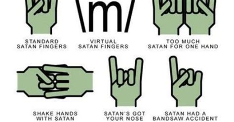 Heavy Metal Hand Language Signs And Fingers
