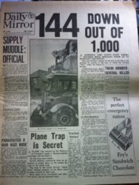Battle Of Britain Newspaper Daily Mirror 16th August 1940