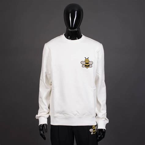 Dior Dior X Kaws Sweatshirt In White Cotton With Bee Embroidery Grailed