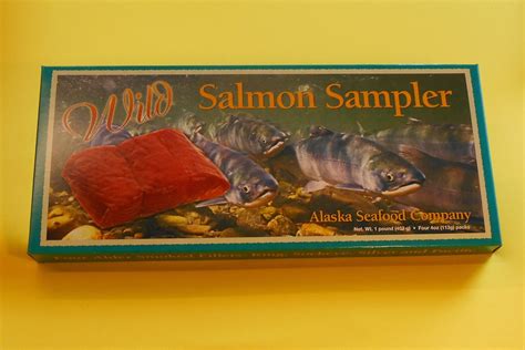 This time for fathers day i ordered a white fish box of alaskan halibut & cod. Wholesale Salmon Sampler Gift Box by Alaska Seafood Company