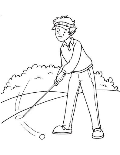 Coloring Pages Golf Boy Coloring Pages