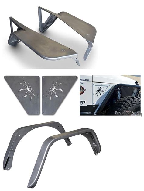 Poison Spyder Steel Fenders For Jeep Tj Front And Rear Jeep