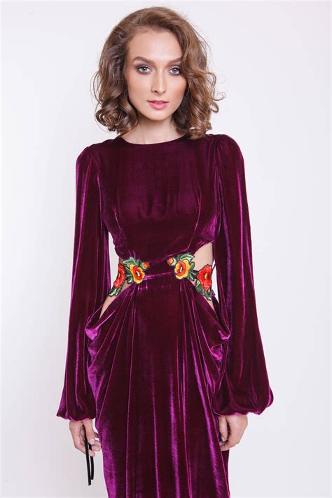 Velvet Evening Gown Silk Velvet Dress Velvet Maxi Dress Etsy