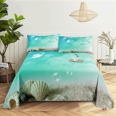 Sandy Beach 0912151820m Digital Printing Polyester Bed Flat