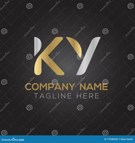 initial alphabet ky logo design vector template abstract letter ky linked logo stock vector