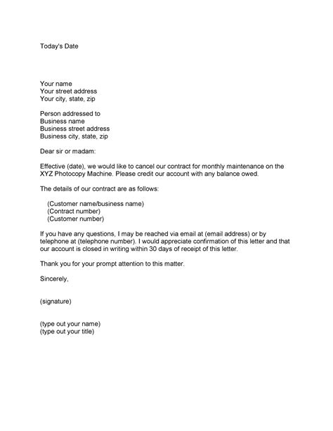 Sample Letter To Discontinue Service For Your Needs Letter Template
