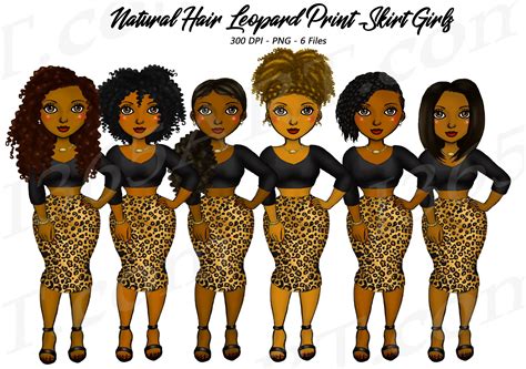 Please use and share these clipart pictures with your friends. Leopard Print Clipart Natural Hair Black Girls Black Women ...