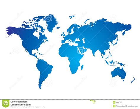 World Map Blue Royalty Free Stock Photography Image 6997187