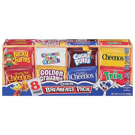 General Mills Cereal Breakfast Pack 8 Ea Cereal And Breakfast Foods