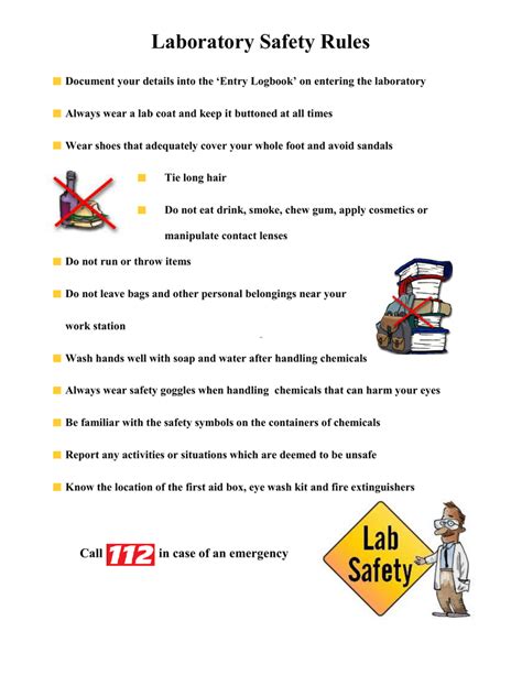 Infographic Lab Safety Rules Lab Safety Rules Science Lab Safety Images