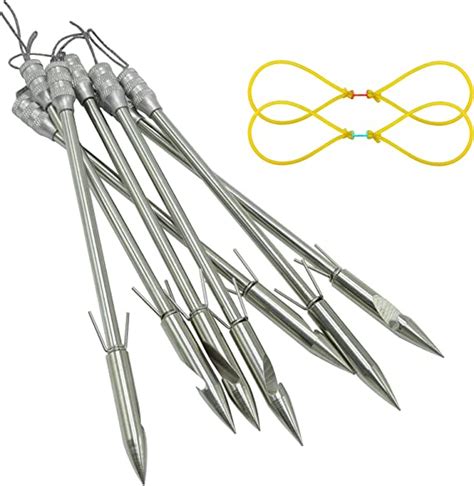 10 Pcs Stainless Steel Fish Hunting Arrows Crossbow Fishing Arrows