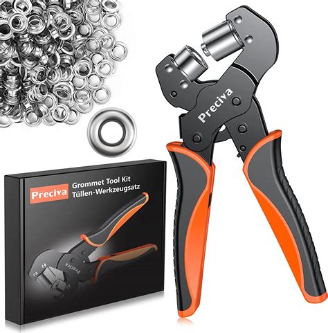 Eyelet Punch Tool Kit Preciva 10mm Grommet Hole Punch Plier With
