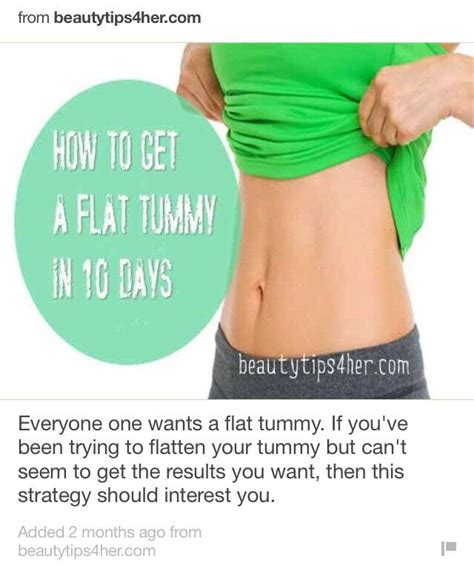 How To Get A Flat Tummy In 10 Days Flat Tummy Flat Tummy Workout Tummy