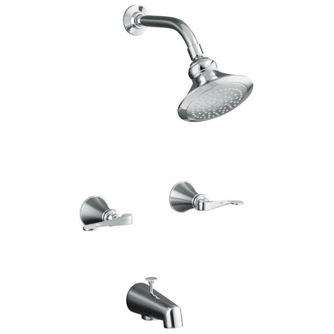 Here's a quick guide for the three major faucet manufacturers. KOHLER Revival 2-Handle 1-Spray Tub and Shower Faucet with ...