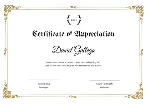 Certificate Of Appreciation 30 Free Printable Certifi