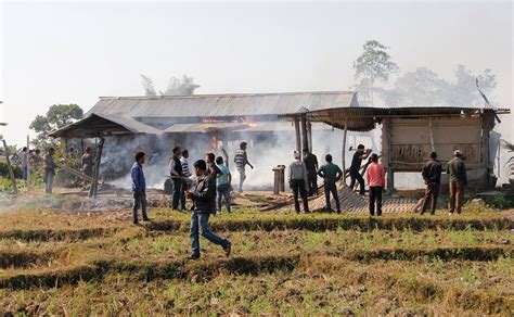 Photos In Village Worst Hit By Assam Violence Houses Burn Hundreds Flee India News Firstpost