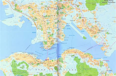 Detailed Road Map Of Hong Kong City Hong Kong City Detailed Road Map