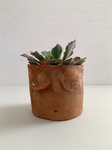 Large Boobie Planter Terracotta Boob Planter Feminist Art Etsy