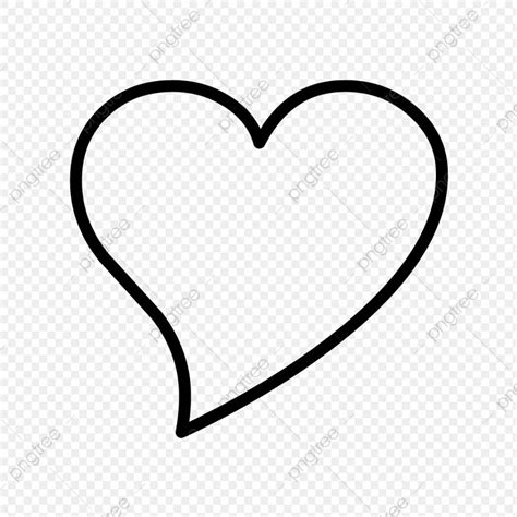 A Black And White Heart On A Transparent Background