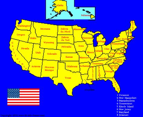 Fil Info Etats Unis © Carte Des 50 Etats Usa Etats Unis Damerique 2017