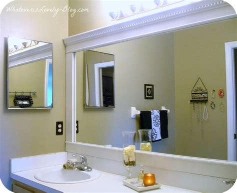 Bathroom Mirror Framed With Crown Molding With Images Bathroom Mirrors Diy Bathroom Mirror
