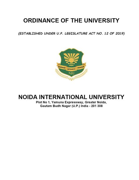 University Ordinances Noida International University