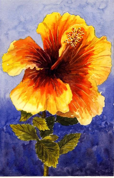 How To Paint A Hibiscus In Watercolour