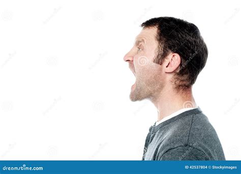 Angry Young Man Screaming Stock Photo Image Of Medical 42537804