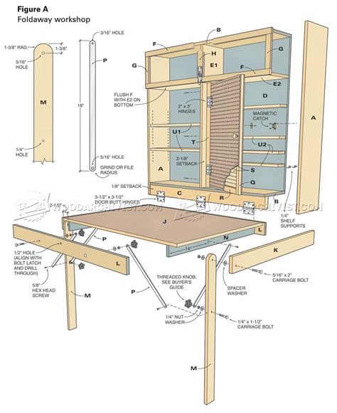 3234 Fold Down Workbench Plans Workshop Solutions Woodworking