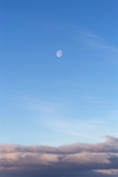 Free Images Sky Daytime Moon Blue Atmosphere Cloud Horizon