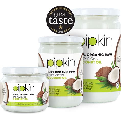 Pipkin 100 Organic Raw Pure Extra Virgin Coconut Oil Premium 300ml