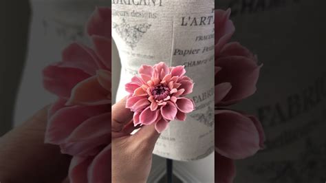 Bean Paste Flower Craft Dahlia Youtube