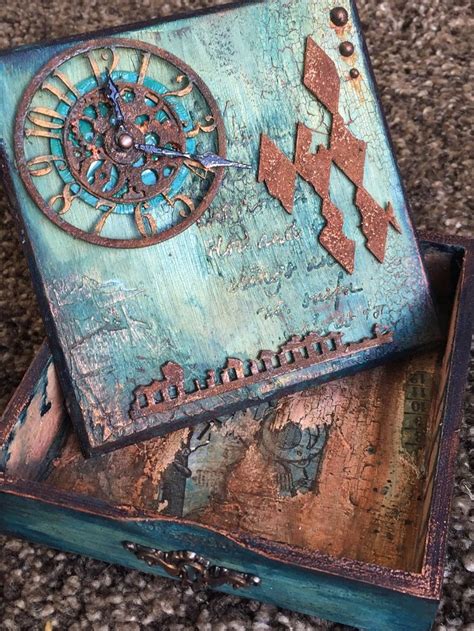 An Altered Box For The Saspc Challenge Mixed Media Art Canvas