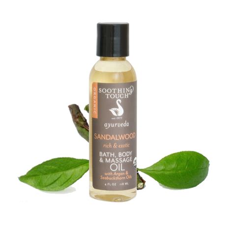 Certified Organic Sandalwood Bath Body And Massage Oil 4 Oz