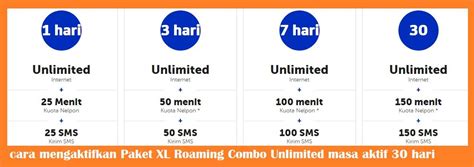 Cara registrasi nomor xl dan aktivasi kartu xl. cara mengaktifkan Paket XL Roaming Combo Unlimited masa aktif 30 hari - Call Center Indosat