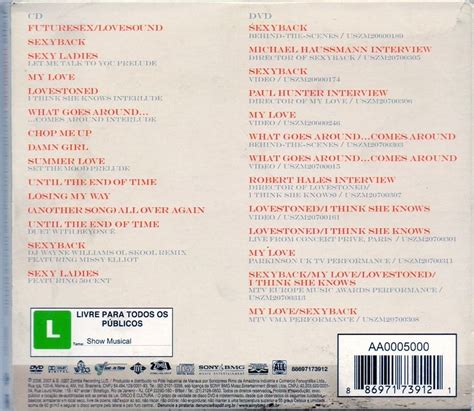 Cd Dvd Justin Timberlake Futuresex Lovesounds Deluxe R 8789 Em Mercado Livre