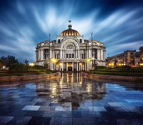 ⭐️2 Palacio De Bellas Artes Ciudad De Mexico Noche Paisaje Mexico